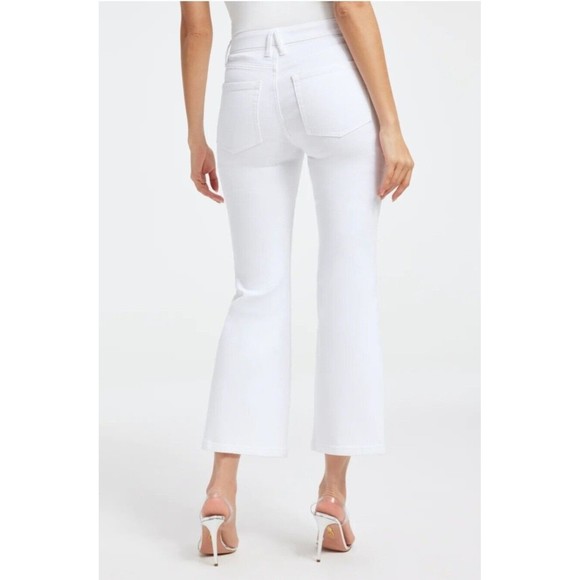 Good American Good Legs Crop Mini Boot Jean  Size 14 White Style GLCMB046T New - Picture 4 of 11